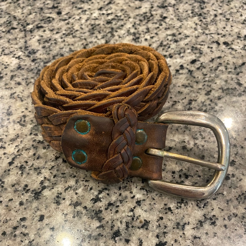 Retro Leather Weaved Belt